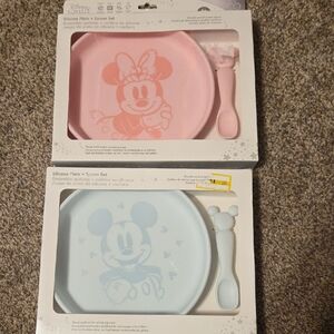 Disney Silicone Plate And Spoon Sets